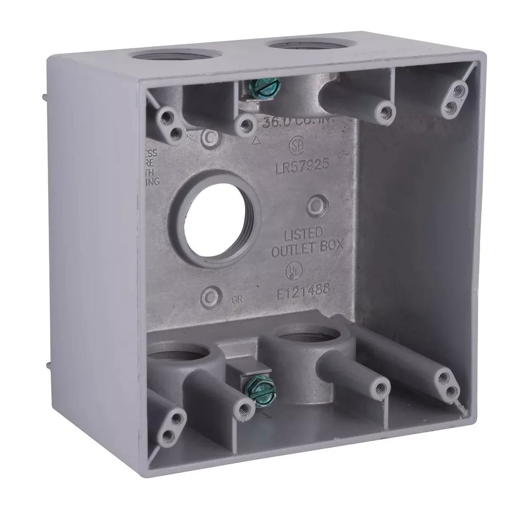 Electrical Outlet Box 2 Gang 5 Outlets-B
