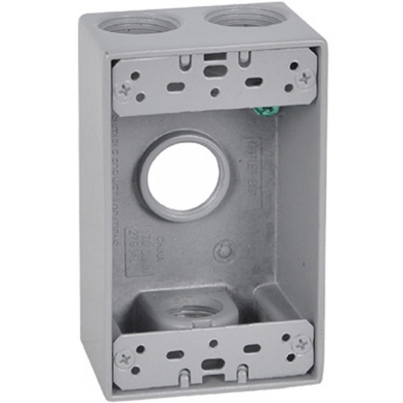 Electrical Outlet Box 1 Gang 4 Outlets
